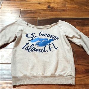 St. George island wide neck pullover